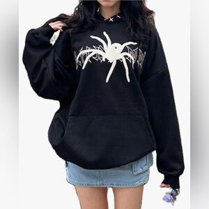 Elfric Eden
Oversized Black Spider Graphic Hoodie